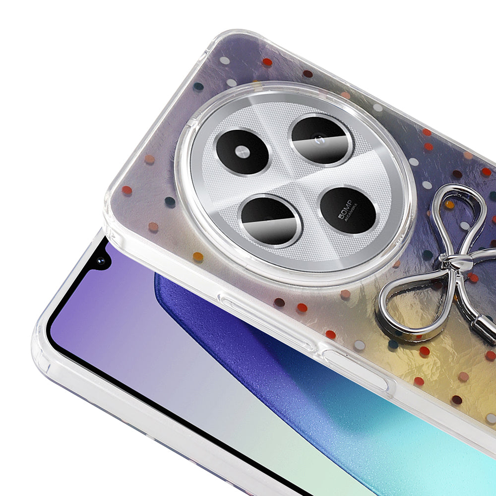 Xiaomi Redmi 14C 4G Kılıf Kamera Korumalı Figürlü Zore Ponti Silikon Kapak Açık Mavi