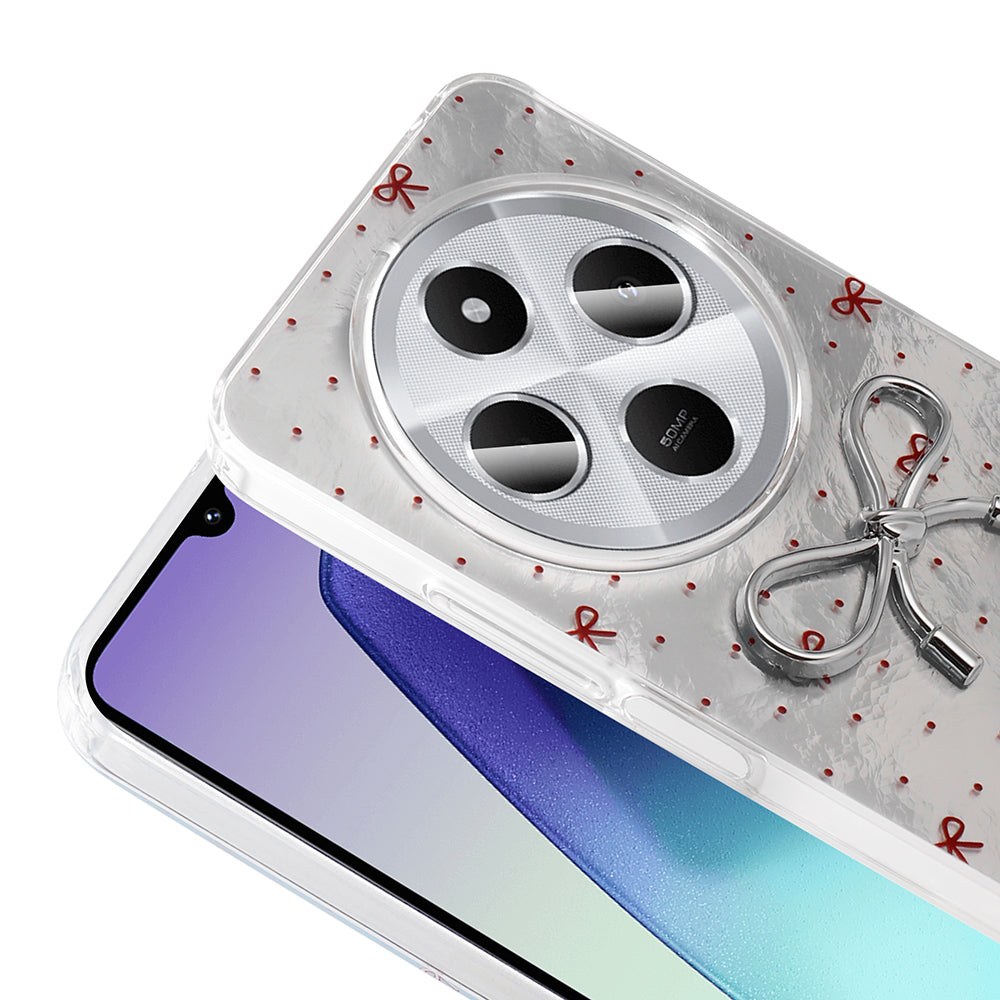 Xiaomi Redmi 14C 4G Kılıf Kamera Korumalı Figürlü Zore Ponti Silikon Kapak Beyaz