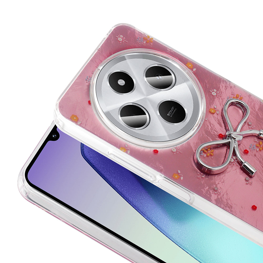 Xiaomi Redmi 14C 4G Kılıf Kamera Korumalı Figürlü Zore Ponti Silikon Kapak Açık Mavi