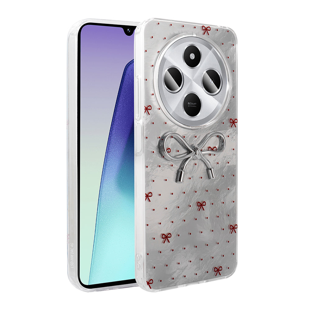 Xiaomi Redmi 14C 4G Kılıf Kamera Korumalı Figürlü Zore Ponti Silikon Kapak Açık Mavi