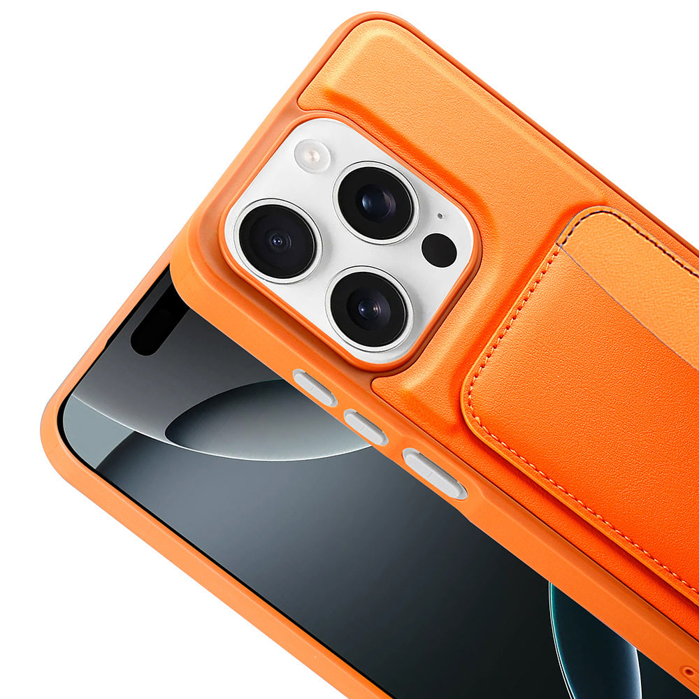 Xiaomi Redmi 15C Kılıf Kartlıklı Zore X-Kart Silikon Kapak Turuncu