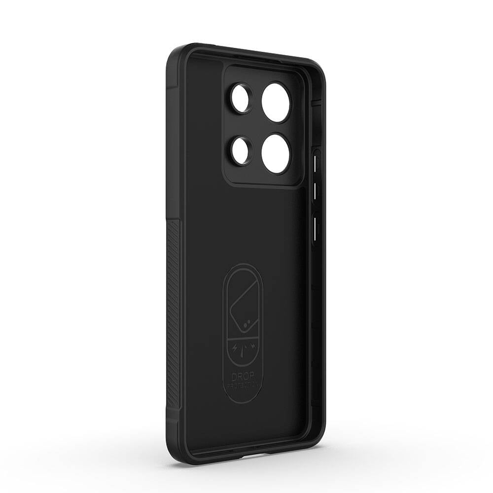 Xiaomi Redmi Note 13 4G Kılıf Esnek TPU Oyuklu Arka Yüzey Tasarımlı Zore Etnik Silikon Kapak Kırmızı