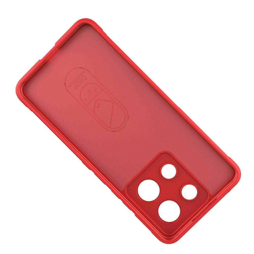 Xiaomi Redmi Note 13 4G Kılıf Esnek TPU Oyuklu Arka Yüzey Tasarımlı Zore Etnik Silikon Kapak Koyu Yeşil