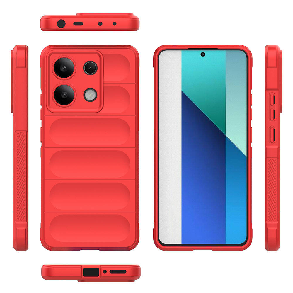 Xiaomi Redmi Note 13 4G Kılıf Esnek TPU Oyuklu Arka Yüzey Tasarımlı Zore Etnik Silikon Kapak Siyah