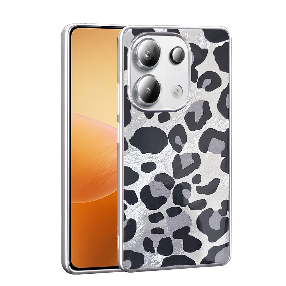 Xiaomi Redmi Note 13 Pro 4G Kılıf Desenli Zore Mep Kapak Gold Leopar