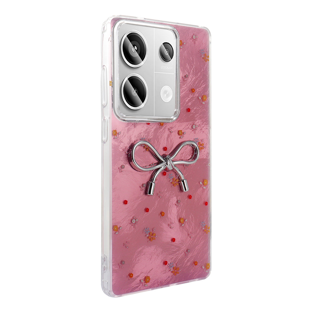 Xiaomi Redmi Note 13 Pro 4G Kılıf Kamera Korumalı Figürlü Zore Ponti Silikon Kapak Lila