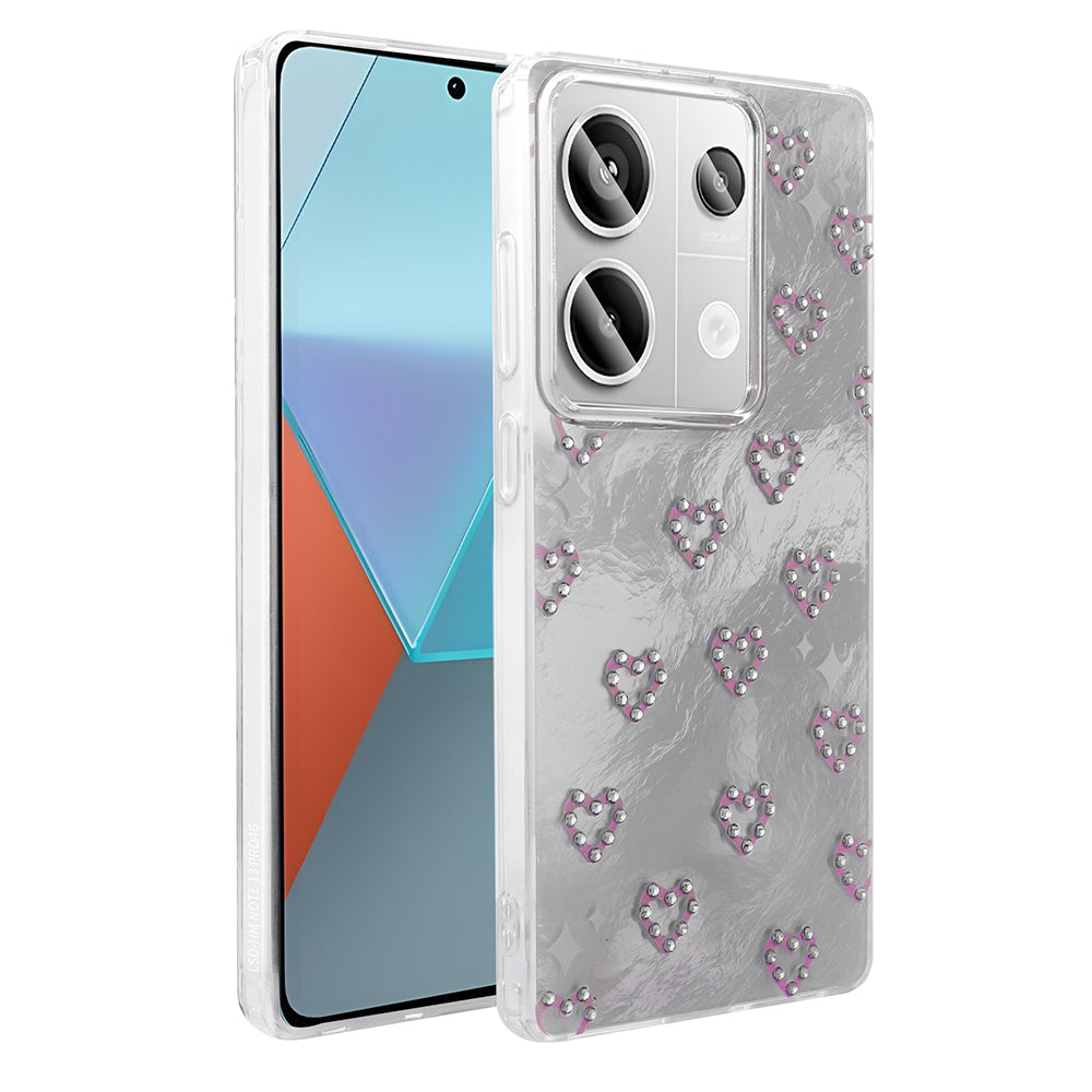 Xiaomi Redmi Note 13 Pro 4G Kılıf Kamera Korumalı Figürlü Zore Ponti Silikon Kapak Beyaz