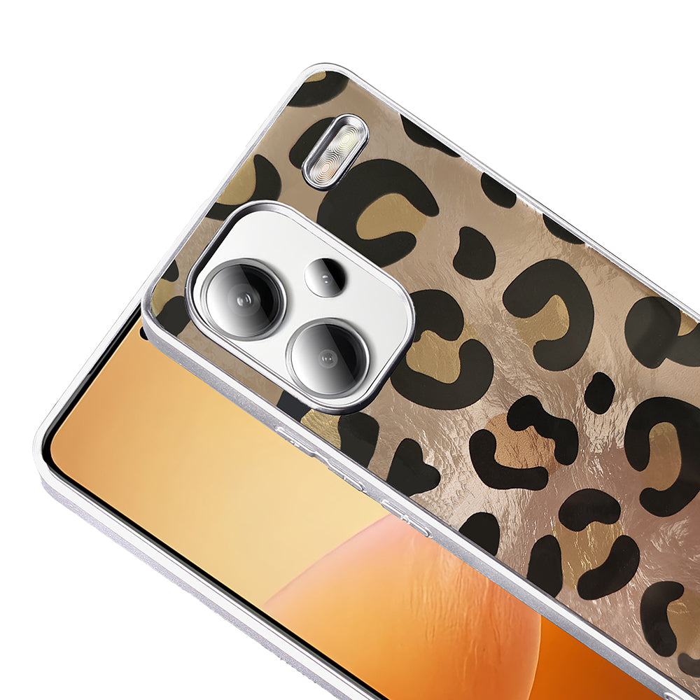 Xiaomi Redmi Note 13 Pro Plus 5G Kılıf Desenli Zore Mep Kapak Gri Leopar