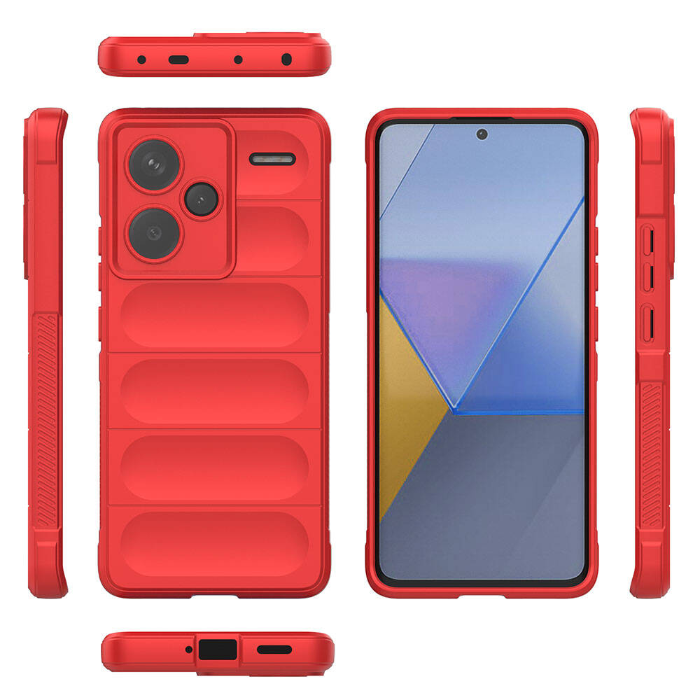 Xiaomi Redmi Note 13 Pro Plus 5G Kılıf Esnek TPU Oyuklu Arka Yüzey Tasarımlı Zore Etnik Silikon Kapak Lacivert
