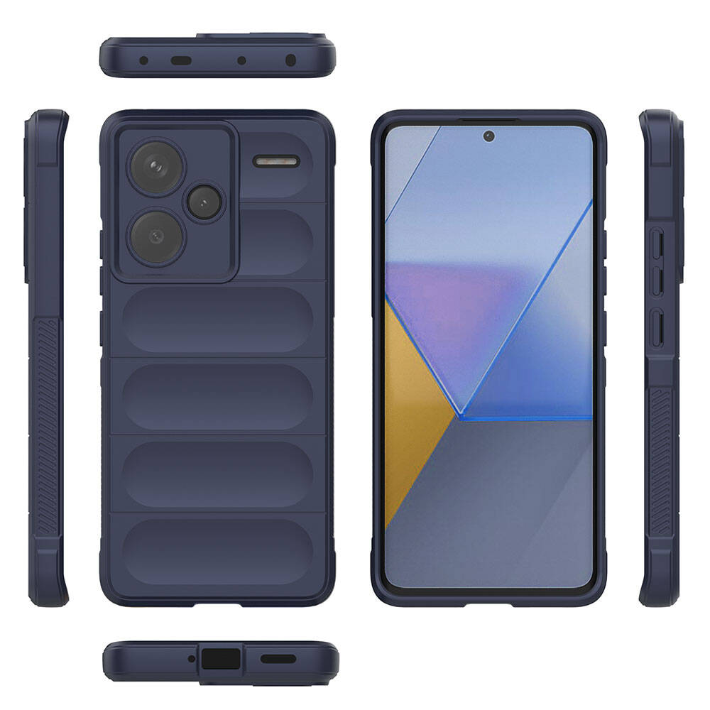 Xiaomi Redmi Note 13 Pro Plus 5G Kılıf Esnek TPU Oyuklu Arka Yüzey Tasarımlı Zore Etnik Silikon Kapak Siyah