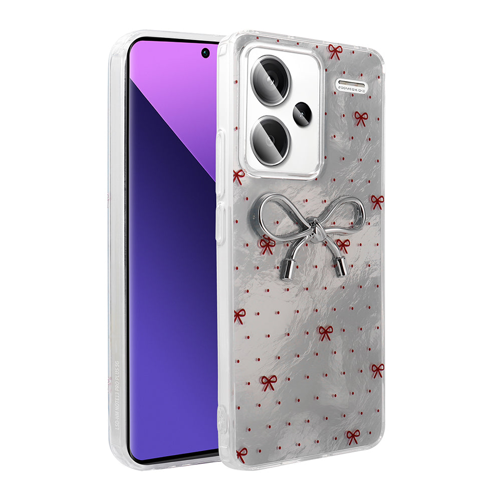 Xiaomi Redmi Note 13 Pro Plus 5G Kılıf Kamera Korumalı Figürlü Zore Ponti Silikon Kapak Açık Pembe