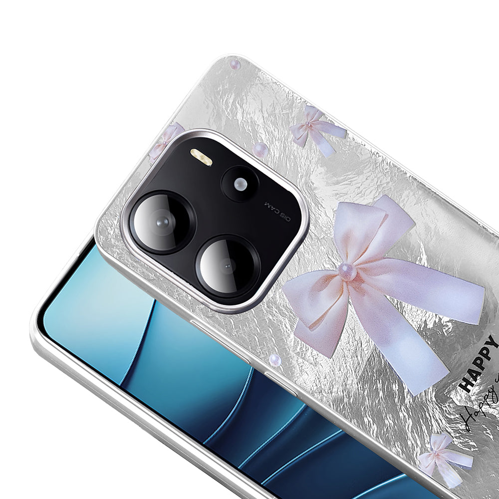 Xiaomi Redmi Note 14 4G Kılıf Desenli Zore Mep Kapak Gri Leopar