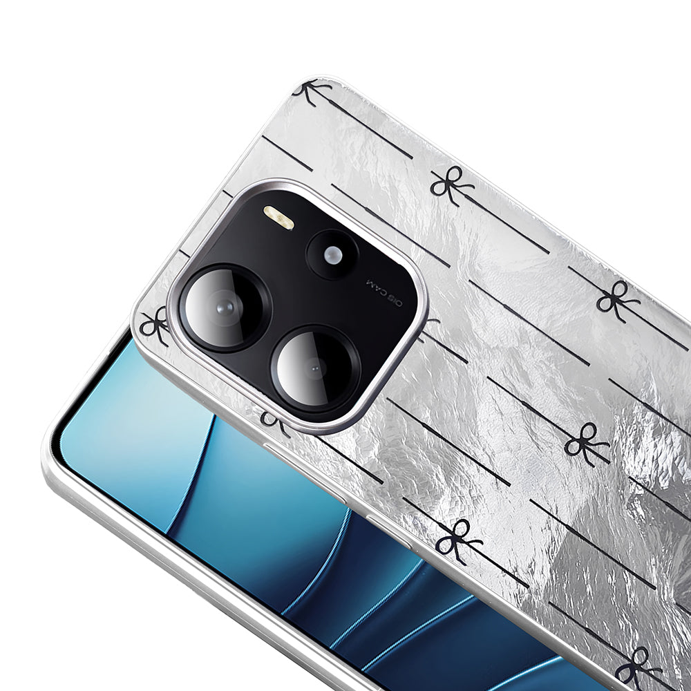 Xiaomi Redmi Note 14 4G Kılıf Desenli Zore Mep Kapak Gri Leopar