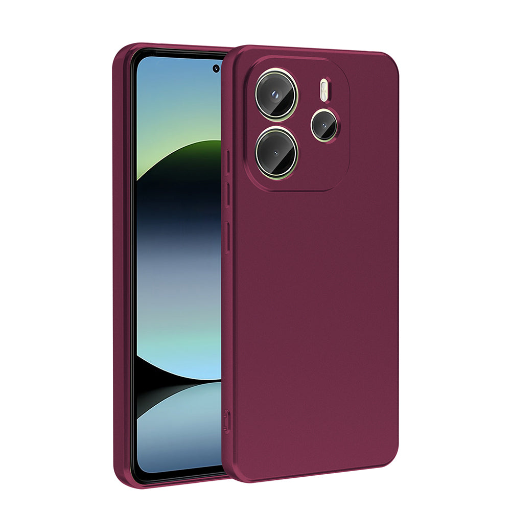 Xiaomi Redmi Note 14 4G Kılıf Zore Premier Silikon Kapak Mürdüm