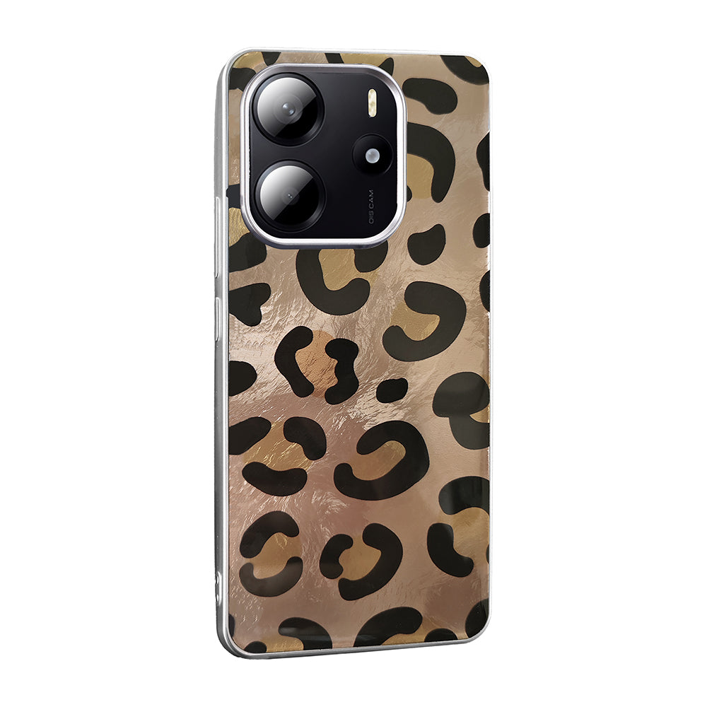 Xiaomi Redmi Note 14 5G Kılıf Desenli Zore Mep Kapak Gri Leopar