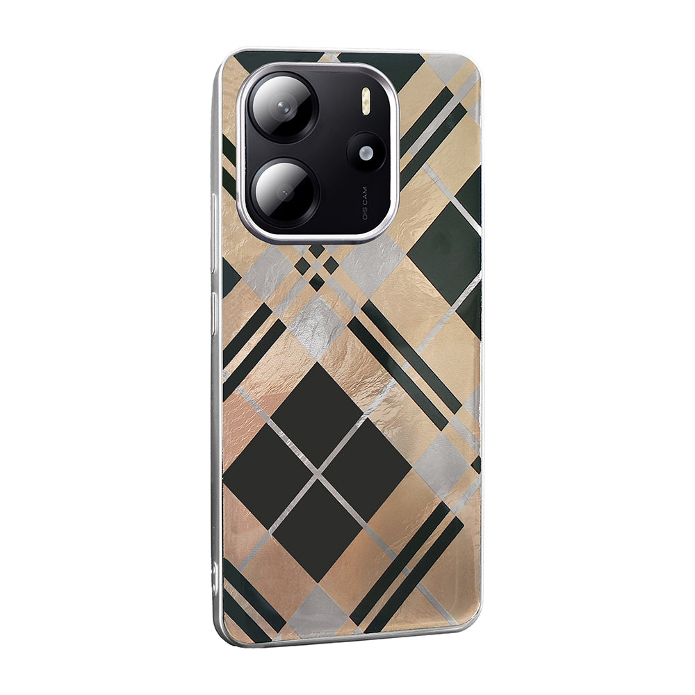 Xiaomi Redmi Note 14 5G Kılıf Desenli Zore Mep Kapak Gri Leopar