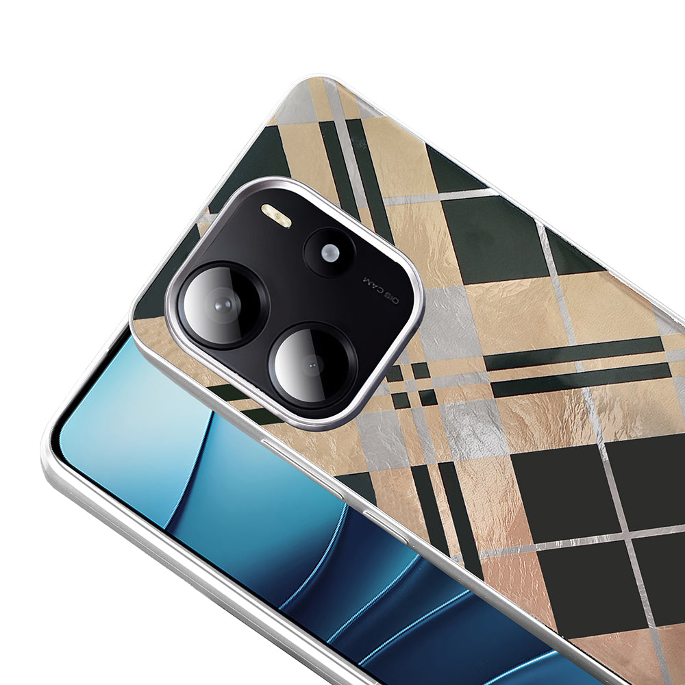 Xiaomi Redmi Note 14 5G Kılıf Desenli Zore Mep Kapak Gri Leopar