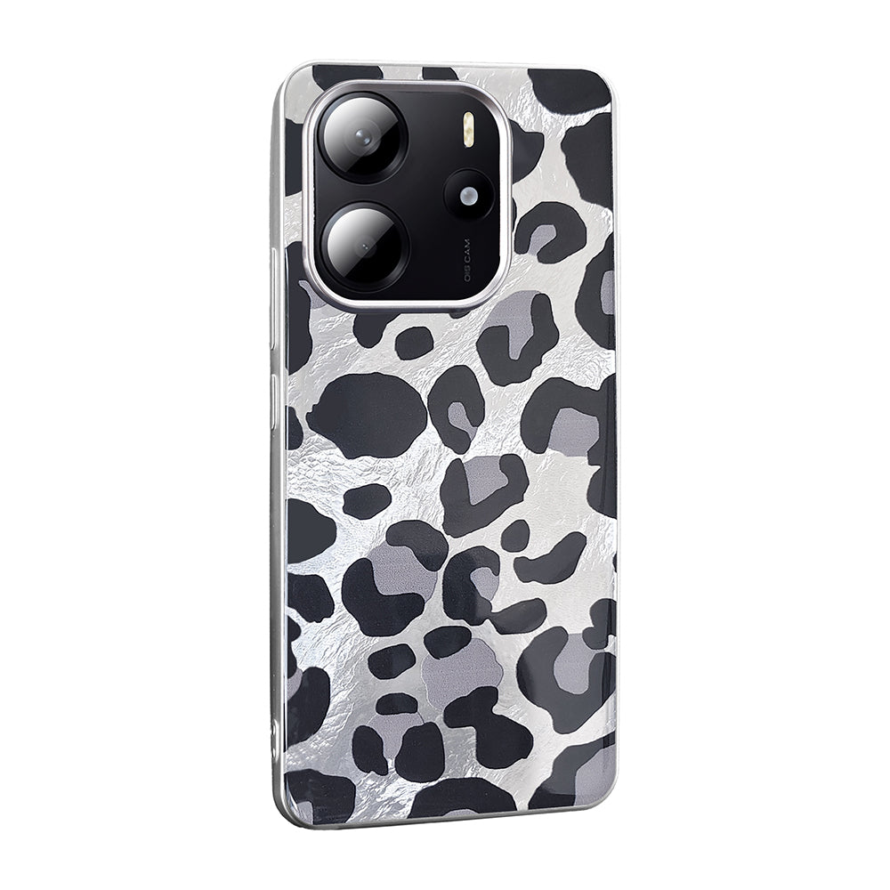 Xiaomi Redmi Note 14 5G Kılıf Desenli Zore Mep Kapak Gri Leopar