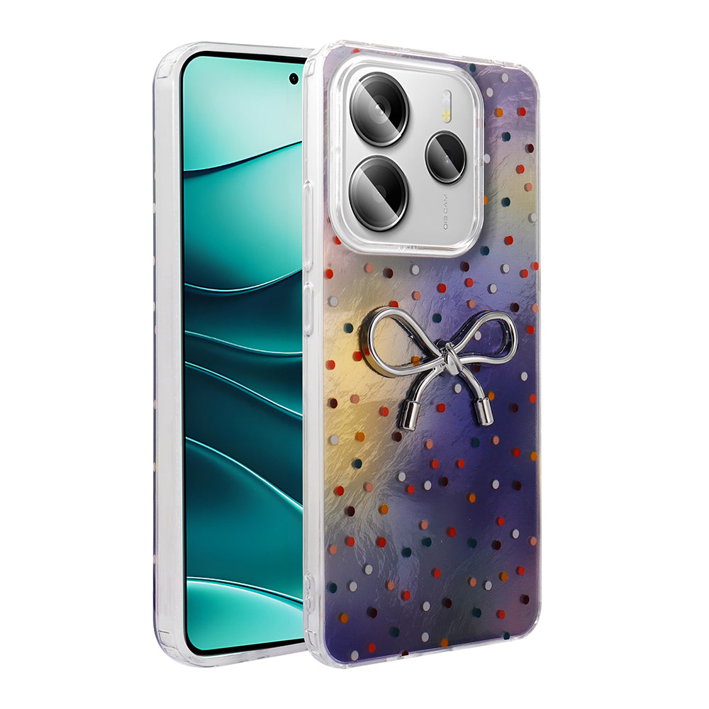 Xiaomi Redmi Note 14 Kılıf Kamera Korumalı Figürlü Zore Ponti Silikon Kapak Açık Mavi