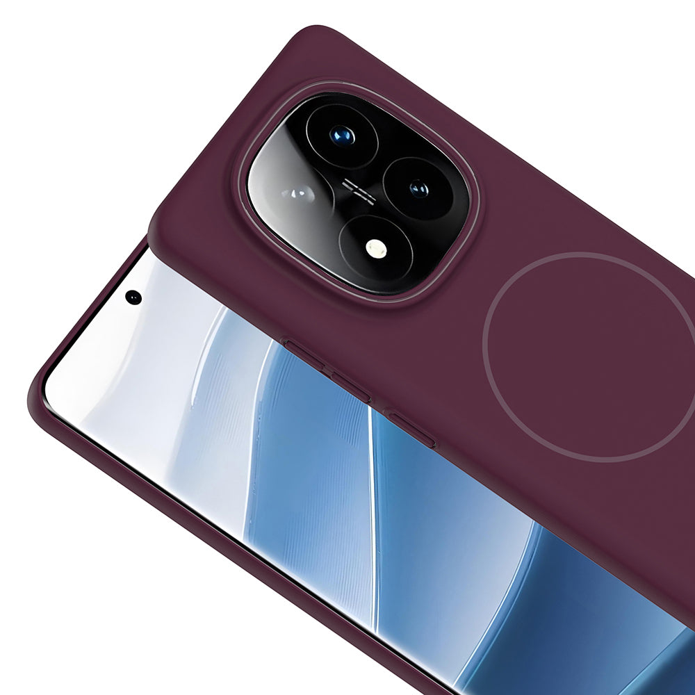 Xiaomi Redmi Note 14 Pro 4G Kılıf M-safe Şarj Özellikli Zore Ruby Sert Kapak Lacivert