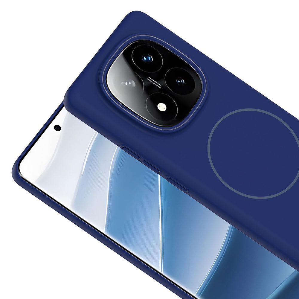 Xiaomi Redmi Note 14 Pro 4G Kılıf M-safe Şarj Özellikli Zore Ruby Sert Kapak Mürdüm