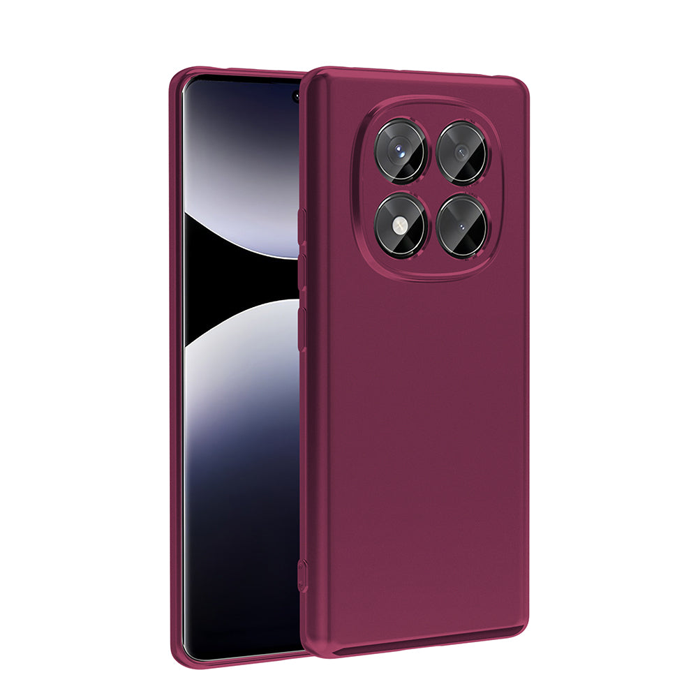 Xiaomi Redmi Note 14 Pro 4G Kılıf Zore Premier Silikon Kapak Mürdüm