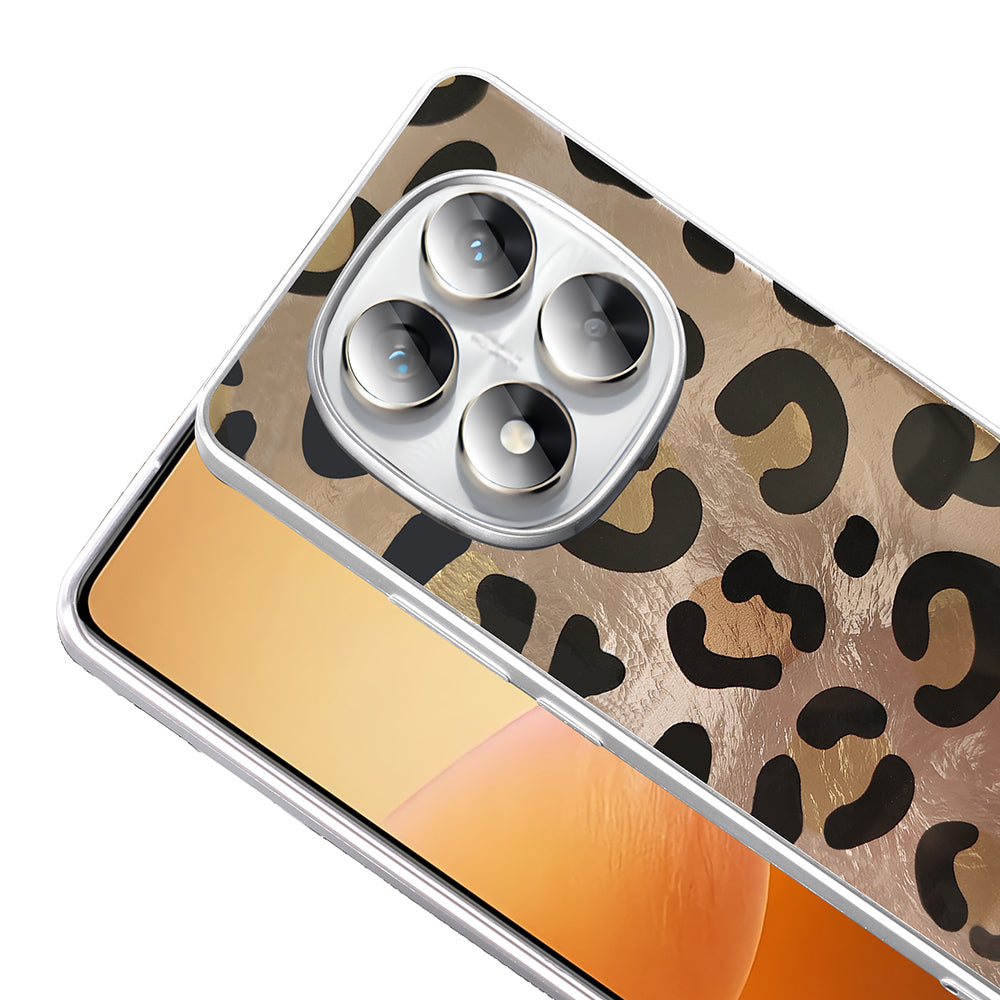 Xiaomi Redmi Note 14 Pro Plus Kılıf Desenli Zore Mep Kapak Gold Leopar