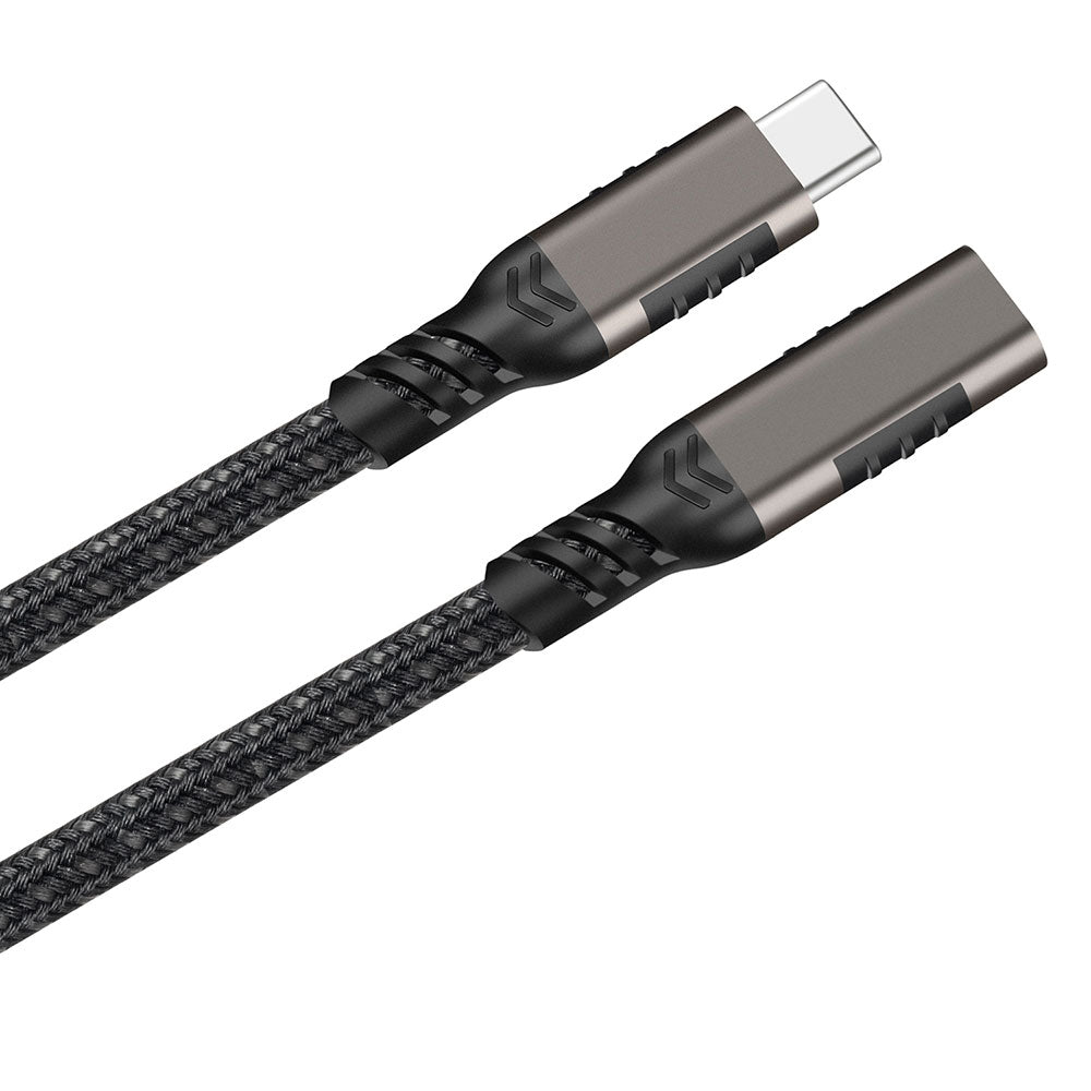 Zore Extension USB3.2 Type-C PD Uzatma Kablosu 100W 20Gbps 4K@60Hz 1.5 Metre Siyah