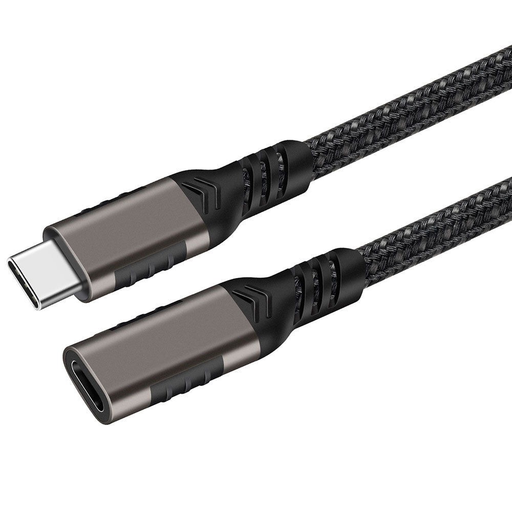 Zore Extension USB3.2 Type-C PD Uzatma Kablosu 100W 20Gbps 4K@60Hz 3 Metre Siyah