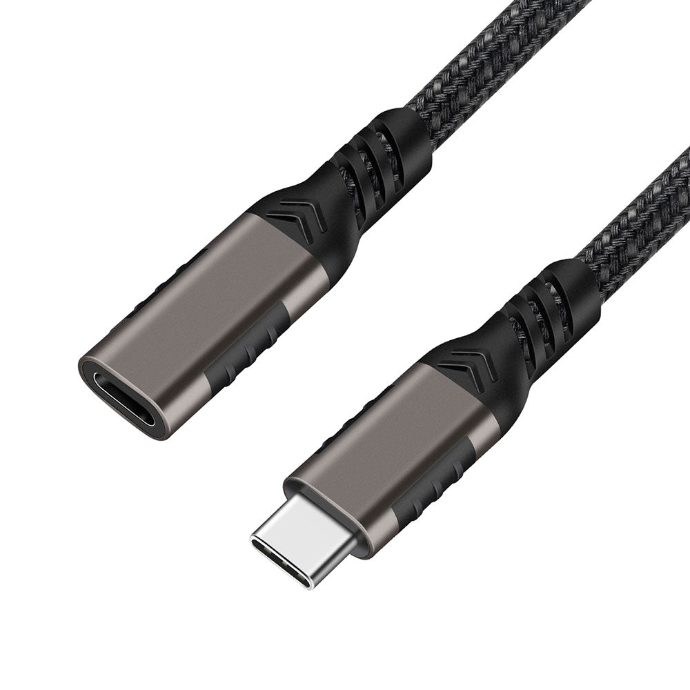 Zore Extension USB3.2 Type-C PD Uzatma Kablosu 100W 20Gbps 4K@60Hz 3 Metre Siyah