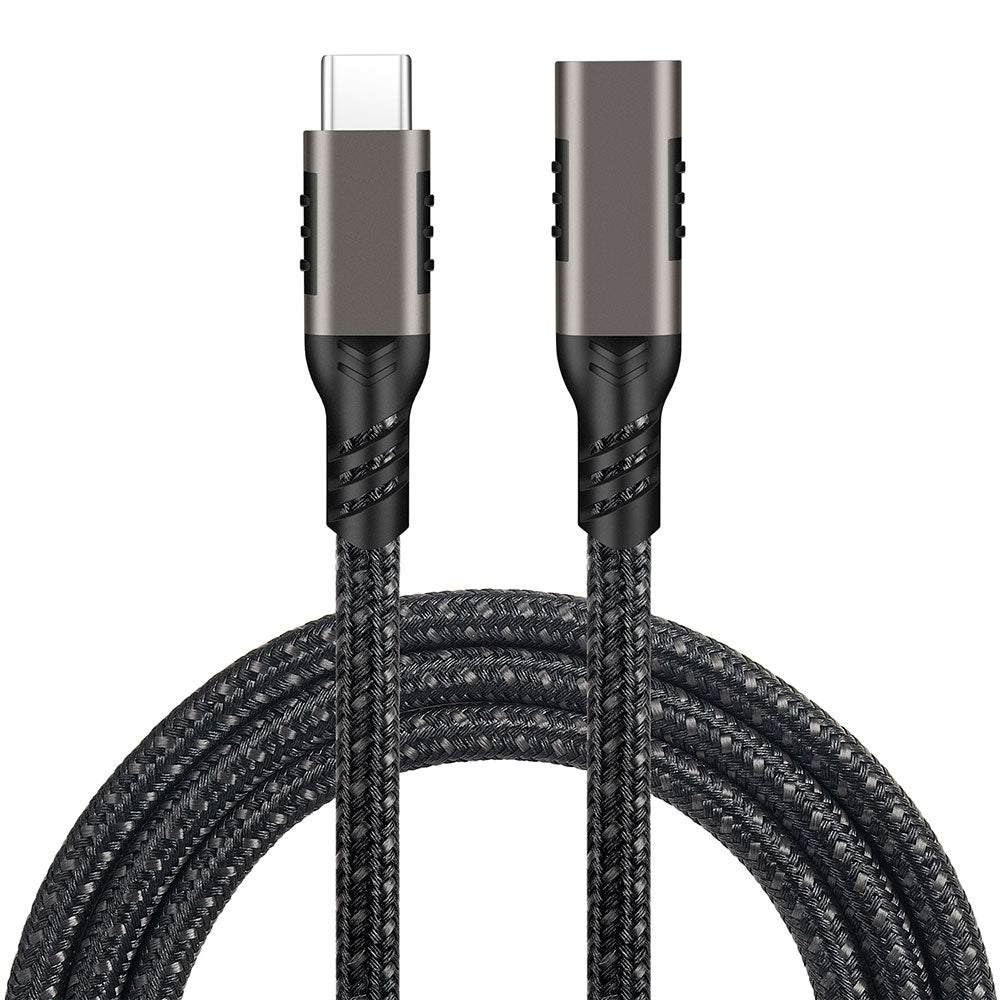 Zore Extension USB3.2 Type-C PD Uzatma Kablosu 100W 20Gbps 4K@60Hz 3 Metre Siyah
