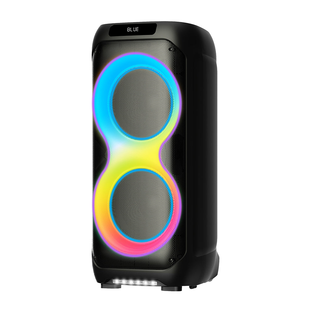 Zore LT-2131 Dijital LED Göstergeli Mikrofonlu RGB TWS Çift 8 inç Stereo Bass Kablosuz Karaoke Hoparlör