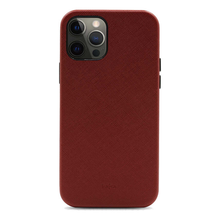 Apple%20iPhone%2012%20Pro%20Max%20Kılıf%20​Kajsa%20Woven%20Kapak-Bordo