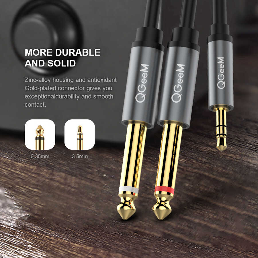 Qgeem%20QG-AU01%203.5mm%20To%206.35mm%20Aux%20Audio%20Kablo%202M