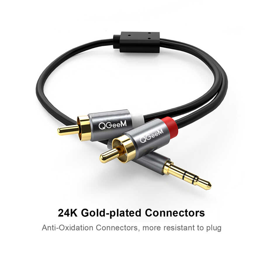 Qgeem%20QG-AU09%203.5mm%20To%20RCA%20Aux%20Audio%20Kablo%205M