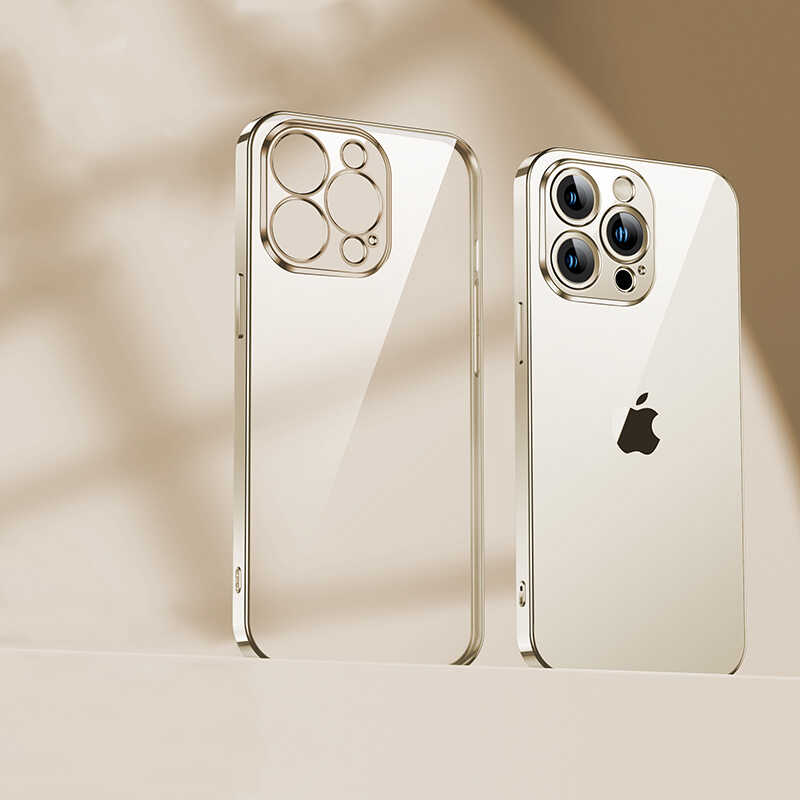 Apple%20iPhone%2013%20Pro%20Benks%20Matte%20Electroplated%20TPU%20Kapak-Gold