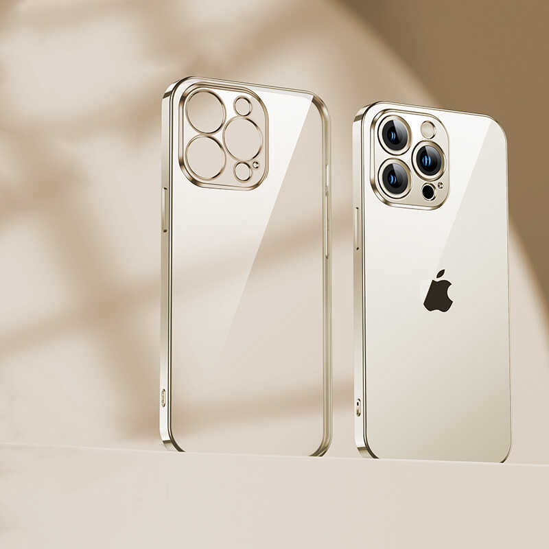 Apple%20iPhone%2013%20Pro%20Max%20Benks%20Matte%20Electroplated%20TPU%20Kapak-Gold