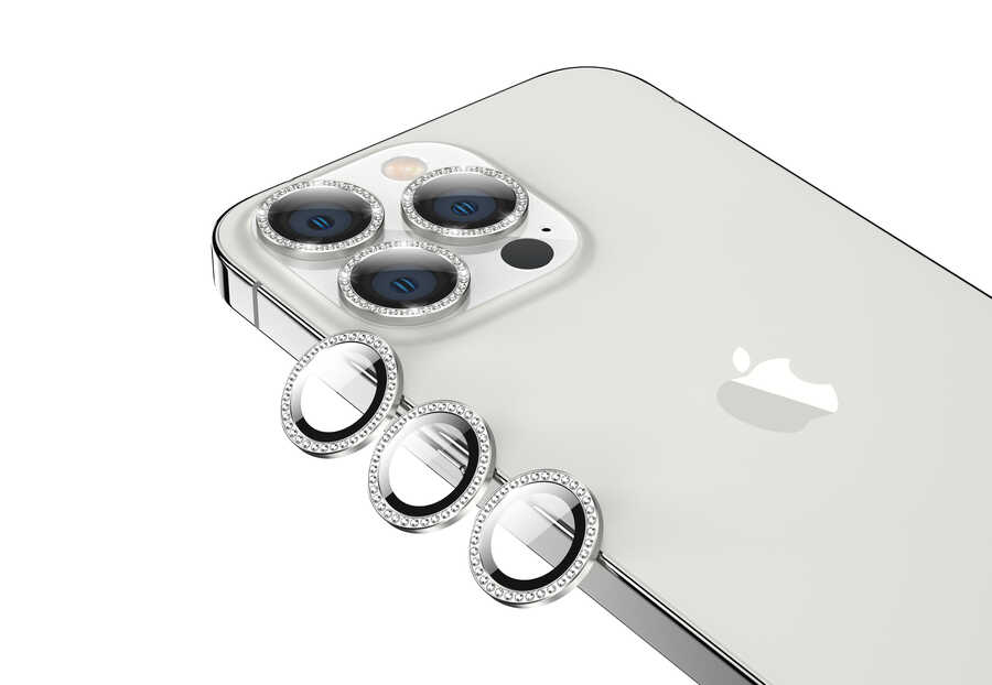 Apple%20iPhone%2013%20Pro%20Max%20CL-06%20Kamera%20Lens%20Koruyucu-Gümüş