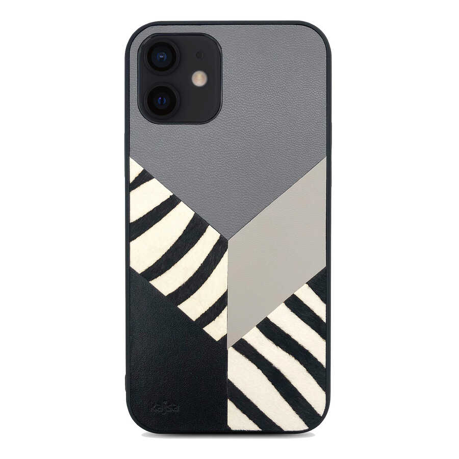 Apple%20iPhone%2012%20Kılıf%20Kajsa%20Glamorous%20Serisi%20Zebra%20Combo%20Kapak