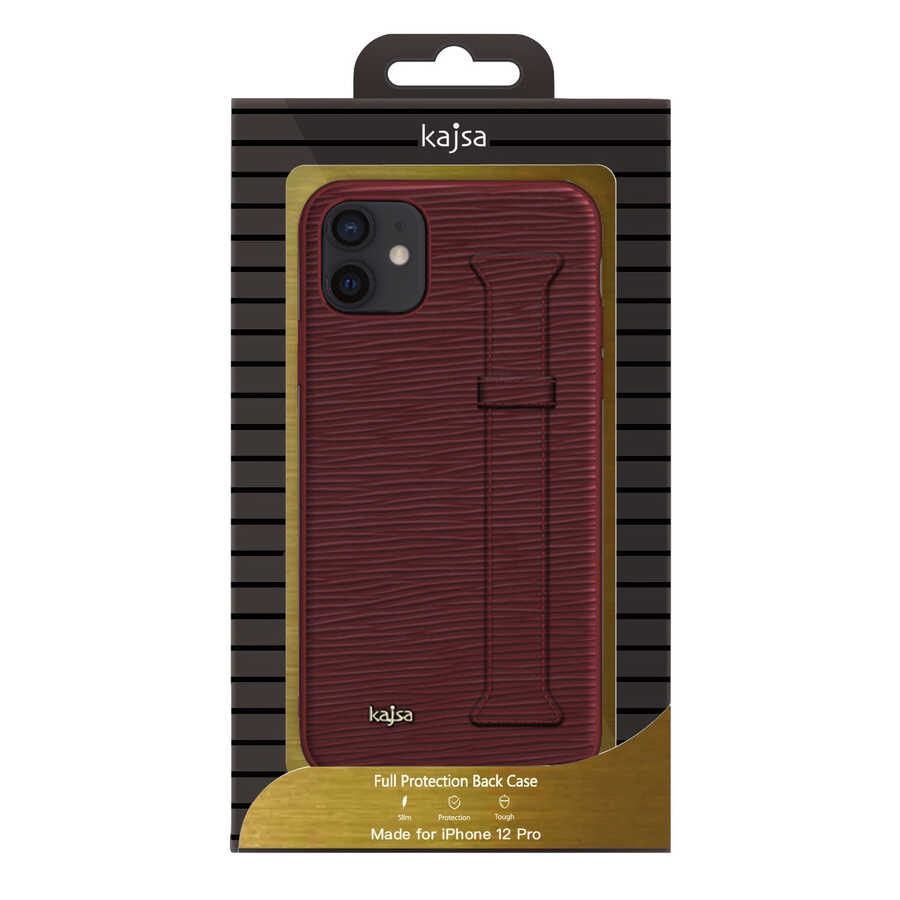 Apple%20iPhone%2012%20Kılıf%20Kajsa%20Wave%20Pattern%20Handstrap%20Kapak