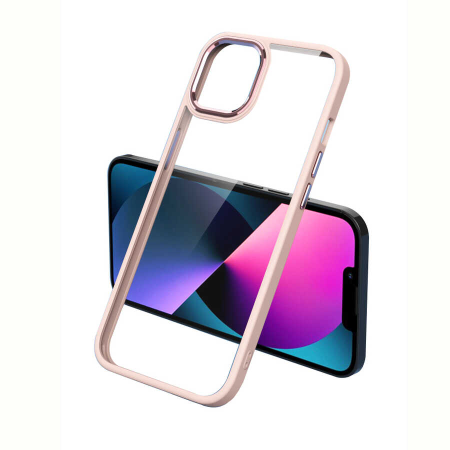 Apple%20iPhone%2013%20Pro%20Kılıf%20Zore%20Krom%20Kapak-Pembe%20açık