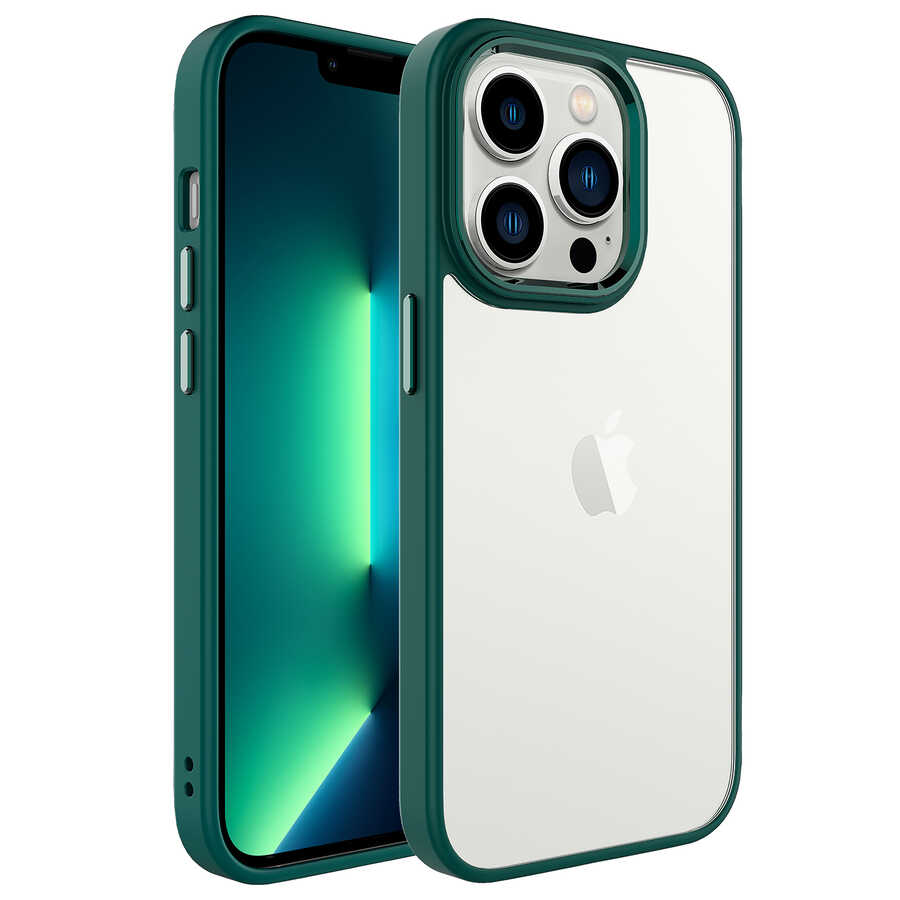 Apple%20iPhone%2014%20Pro%20Kılıf%20Zore%20Krom%20Kapak-Koyu%20yeşil