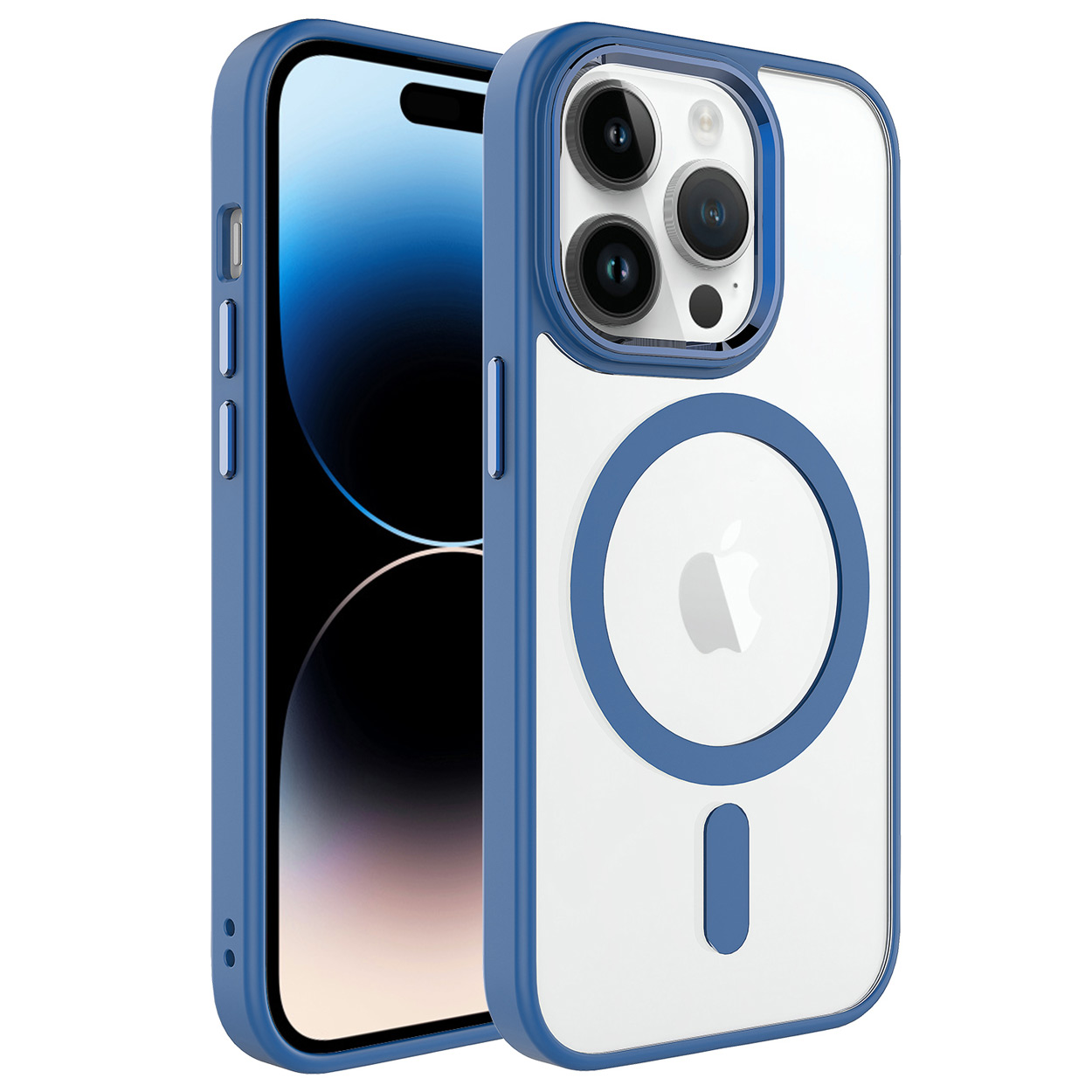 Apple%20iPhone%2014%20Pro%20Kılıf%20Wireless%20Şarj%20Özellikli%20Zore%20Krom%20Magsafe%20Silikon%20Kapak-Lavendery%20gray