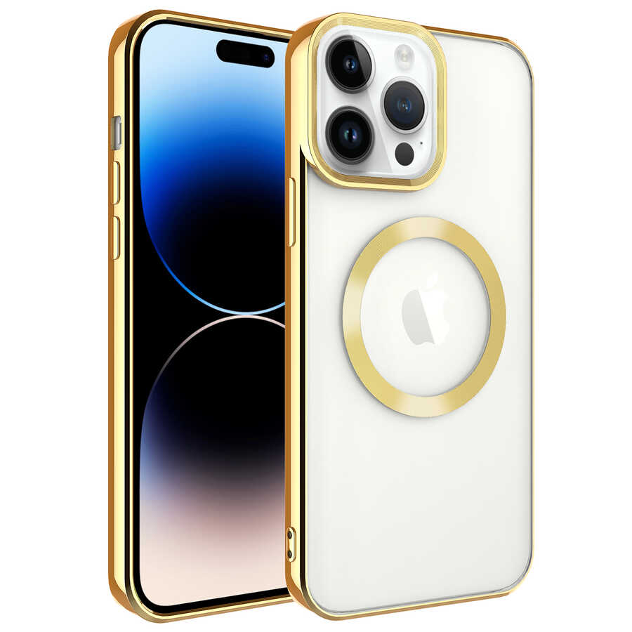 Apple%20iPhone%2014%20Pro%20Kılıf%20Magsafe%20Wireless%20Şarj%20Özellikli%20Zore%20Setro%20Silikon-Gold