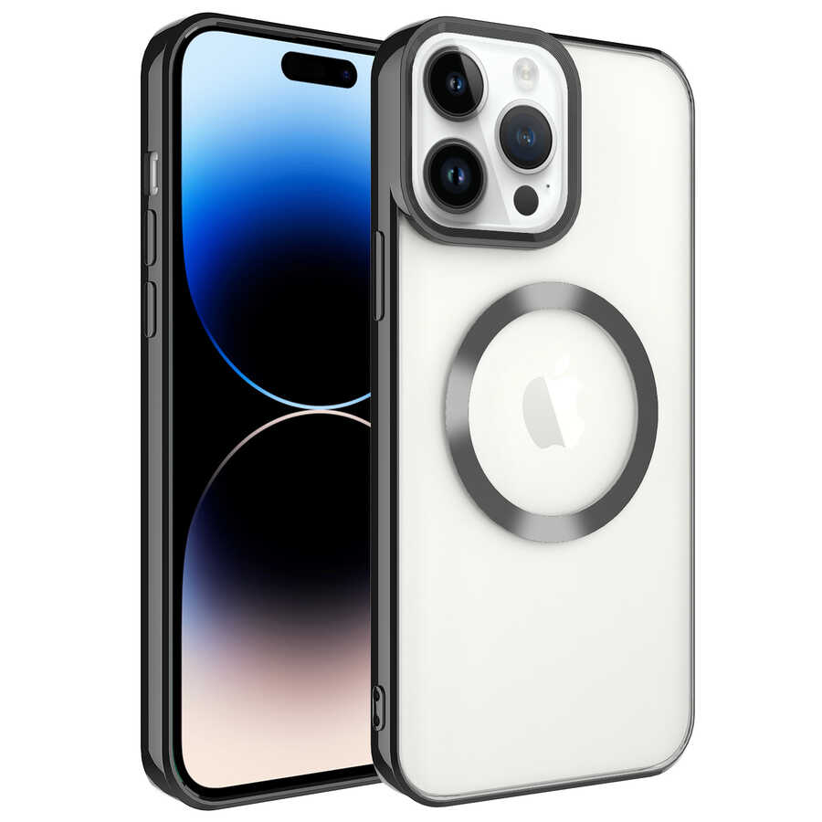 Apple%20iPhone%2014%20Pro%20Kılıf%20Magsafe%20Wireless%20Şarj%20Özellikli%20Zore%20Setro%20Silikon-Siyah