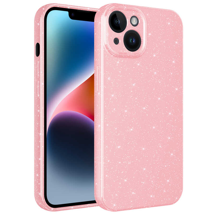 Apple%20iPhone%2013%20Kılıf%20Kamera%20Korumalı%20Simli%20Lüks%20Zore%20Koton%20Kapak-Pembe