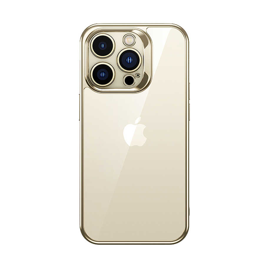 Apple%20iPhone%2014%20Pro%20Kılıf%20Benks%20Electroplating%20TPU%20Kapak%20Ekran%20Koruyucu%20Hediyeli-Gold