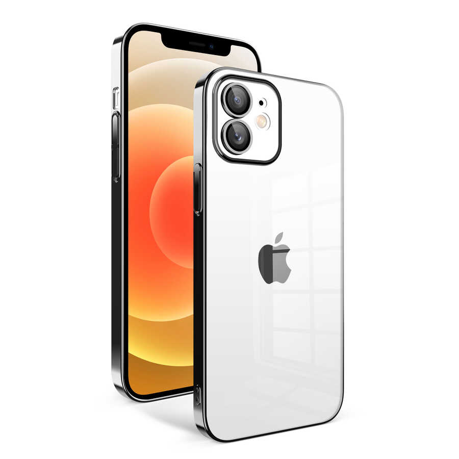 Apple%20iPhone%2012%20Kılıf%20Kamera%20Korumalı%20Renkli%20Çerçeveli%20Zore%20Garaj%20Kapak-Siyah