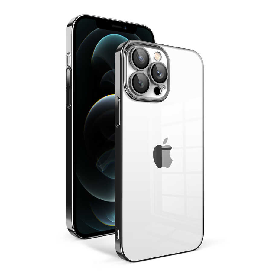 Apple%20iPhone%2012%20Pro%20Max%20Kılıf%20Kamera%20Korumalı%20Renkli%20Çerçeveli%20Zore%20Garaj%20Kapak-Siyah