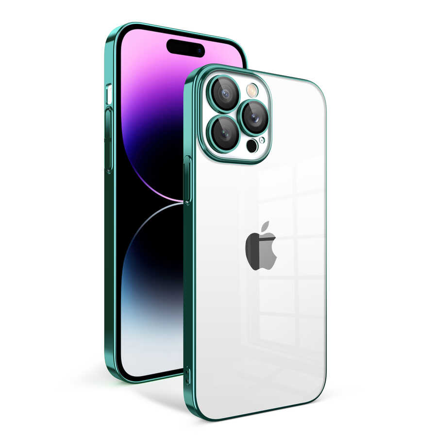 Apple%20iPhone%2013%20Pro%20Max%20Kılıf%20Kamera%20Korumalı%20Renkli%20Çerçeveli%20Zore%20Garaj%20Kapak-Koyu%20yeşil